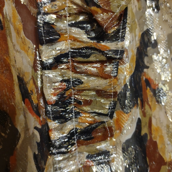 ba&sh Metallic Camo Ruffle Blouse - Picture 4 of 7